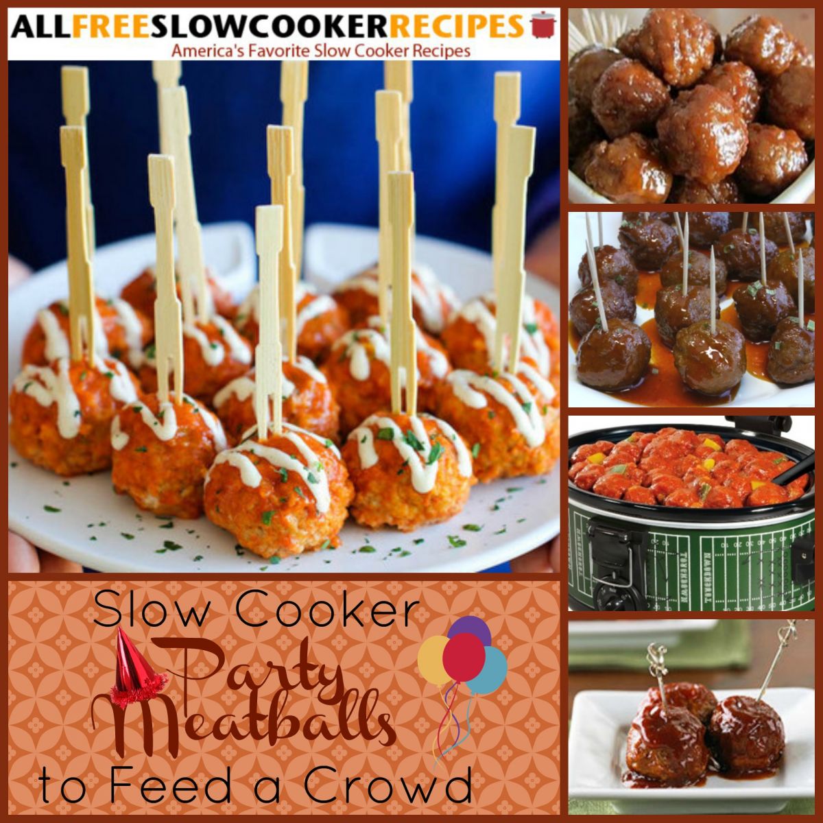 Slow Cooker Party Meatballs Recipe + 6 Bonus Party Meatball Appetizers